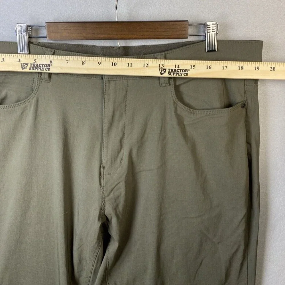 Weatherproof Performance Pants Mens 38 X 32 Vintage Faille Straight Olive W2S515